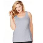 Plus Size Just My Size Jersey Cami, Women's, Size: 3xl, Silver