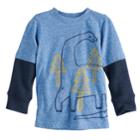 Baby Boy Jumping Beans&reg; Mock Layer Graphic Tee, Size: 12 Months, Med Blue