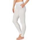 Plus Size Cuddl Duds Strecth Waffle Thermal Leggings, Women's, Size: 2xl, Lt Beige