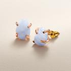 Lc Lauren Conrad Blue Quartz Stud Earrings, Women's