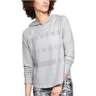 Women's Under Armour Raglan Graphic Hoodie, Size: Xs, Light Grey