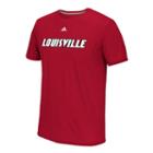 Men's Adidas Louisville Cardinals Team Font Tee, Size: Large, Red