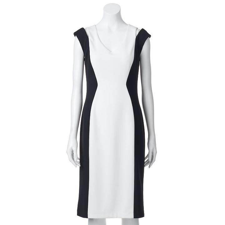 Women's Ronni Nicole Cold-shoulder Colorblock Sheath Dress, Size: 6, Ovrfl Oth