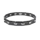Lynx Ceramic Tungsten Black And Gray Bracelet - Men, Size: 8