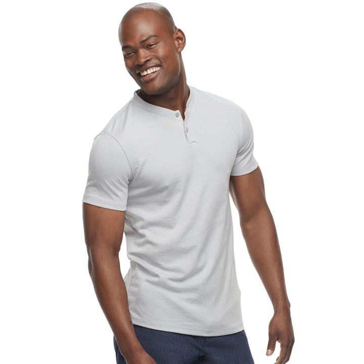 Men's Marc Anthony Slim-fit Henley, Size: Xxl, White