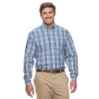 Big & Tall Izod Premium Essentials Classic-fit Stretch Button-down Shirt, Men's, Size: 3xb, Blue