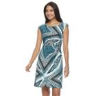 Petite Dana Buchman Twist-front Dress, Women's, Size: M Petite, Turquoise/blue (turq/aqua)