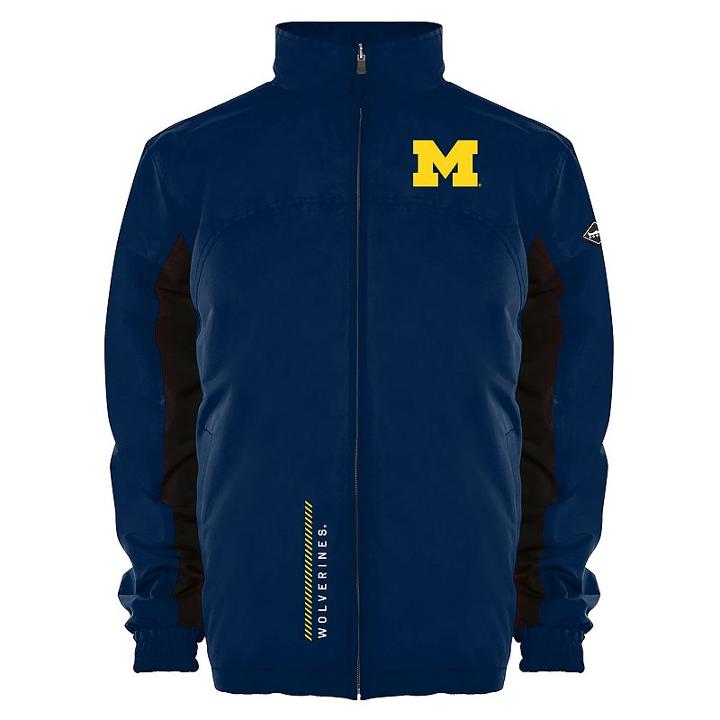 Men's Franchise Club Michigan Wolverines Alpine Reversible Jacket, Size: Medium, Blue (navy)