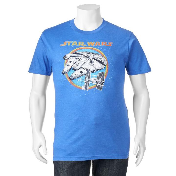 Big & Tall Fifth Sun Star Wars Millennium Falcon & Tie Fighter Tee, Men's, Size: 4xb, Green Oth