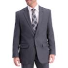 Men's Haggar Travel Performance Tailored Fit Stretch Suit Jacket, Size: 40 Long, Dark Grey