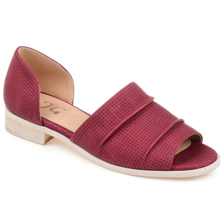 Journee Collection Helena Women's D'orsay Flats, Size: 7, Red