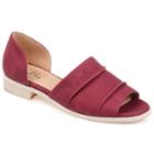 Journee Collection Helena Women's D'orsay Flats, Size: 7, Red