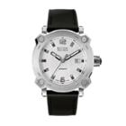 Bulova Men's Accu Swiss Leather Automatic Watch - 63b191, Black