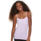 Juniors' So&reg; Scoopneck Satin-trim Cami Tank Top, Teens, Size: Large, Lt Purple