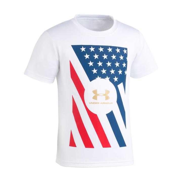 Boys 4-7 Under Armour Usa Graphic Tee, Size: 7, White