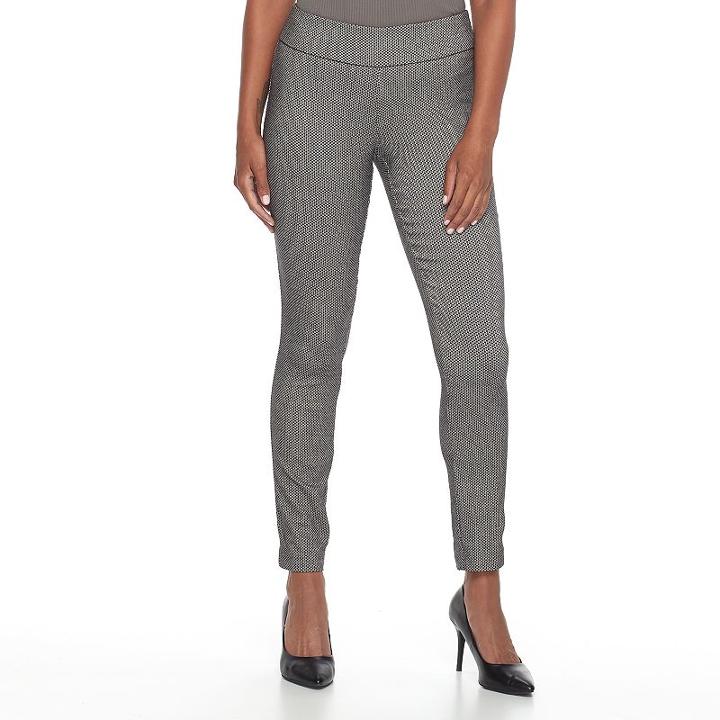 Women's Apt. 9&reg; Pull-on Skinny Dress Pants, Size: 8, Black