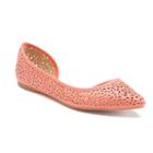 Apt. 9&reg; Satisfy Women's Pointed-toe D'orsay Flats, Size: 7.5, Orange Oth
