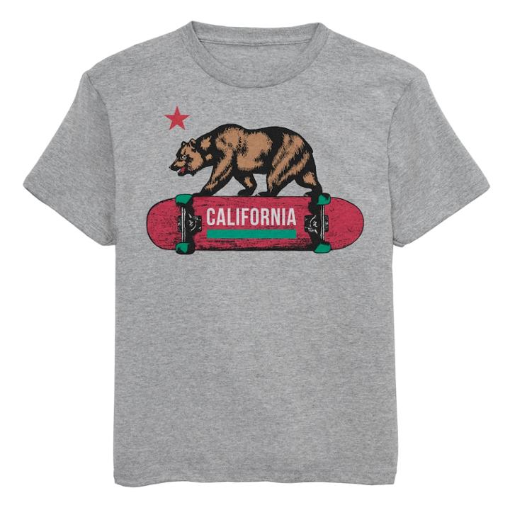 Boys 8-20 California Republic Graphic Tee, Size: Small, Grey