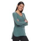 Petite Sonoma Goods For Life&trade; Waffle Knit Tunic, Women's, Size: Xs Petite, Turquoise/blue (turq/aqua)