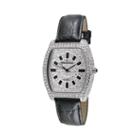 Peugeot Women's Crystal Leather Watch - J1246bk, Black, Durable