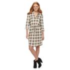 Juniors' Almost Famous Drawstring Plaid Shirtdress, Girl's, Size: Large, Lt Green