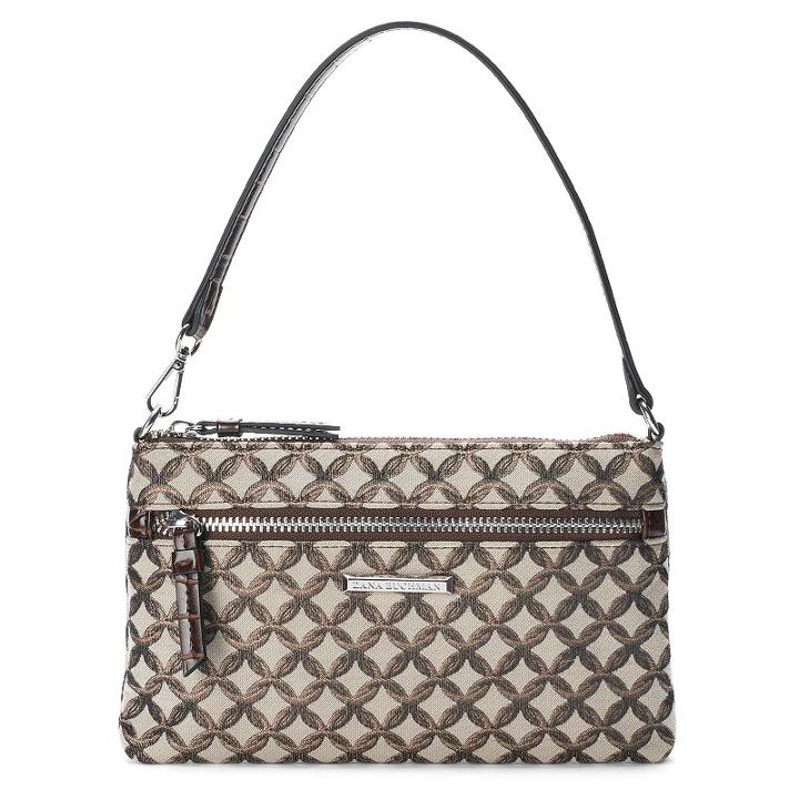 Dana Buchman Linda Jacquard Wristlet, Women's, Beig/green (beig/khaki)