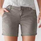Petite Sonoma Goods For Life&trade; Chino Shorts, Women's, Size: 2 Petite, Dark Grey