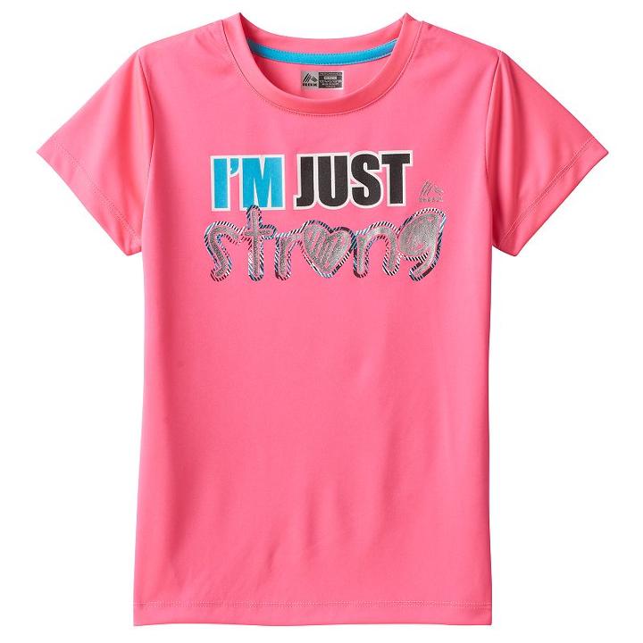 Rbx, Girls 7-16 Foil Graphic Tee, Girl's, Size: Medium, Brt Pink