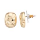 Dana Buchman Gold Tone Button Stud Earrings, Women's