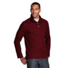Men's Van Heusen Classic-fit Button Mockneck Fleece Sweater, Size: Medium, Brt Red