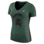 Women's Nike Michigan State Spartans Dri-fit Touch Tee, Size: Small, Green