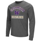Men's Campus Heritage Washington Huskies Wordmark Long-sleeve Tee, Size: Xl, Dark Grey