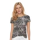 Women's Sonoma Goods For Life&trade; Essential Print Tee, Size: Large, Black