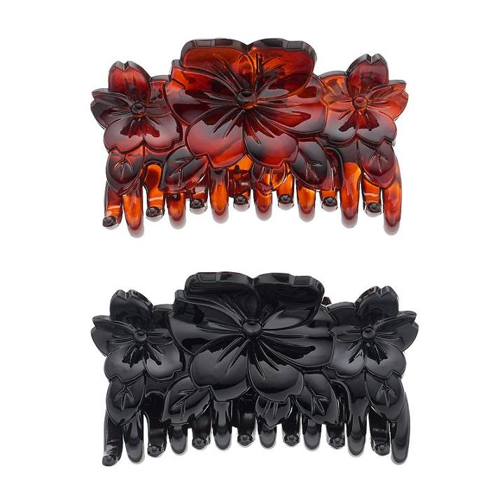 Flower Claw Hair Clip Set, Women's, Multicolor