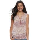 Women's Sonoma Goods For Life&trade; Printed Tank, Size: Small, Med Purple