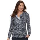 Petite Croft & Barrow&reg; Essential Cardigan Sweater, Women's, Size: M Petite, Light Blue
