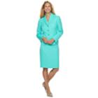 Women's Le Suit Jacquard Aqua Jacket & Skirt Suit, Size: 18, Turquoise/blue (turq/aqua)