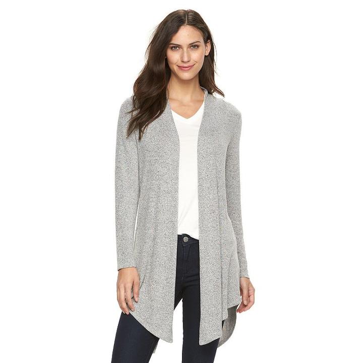 Women's Apt. 9&reg; Split Back Cardigan, Size: Medium, White