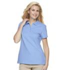 Women's Croft & Barrow&reg; Classic Solid Polo, Size: Xxl, Blue (navy)
