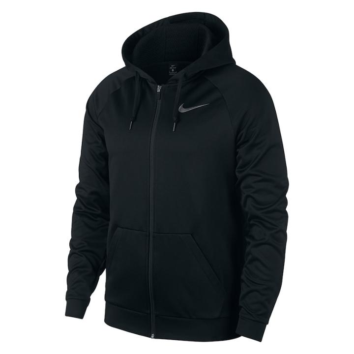 Men's Nike Therma Full-zip Hoodie, Size: Medium, Grey (charcoal)