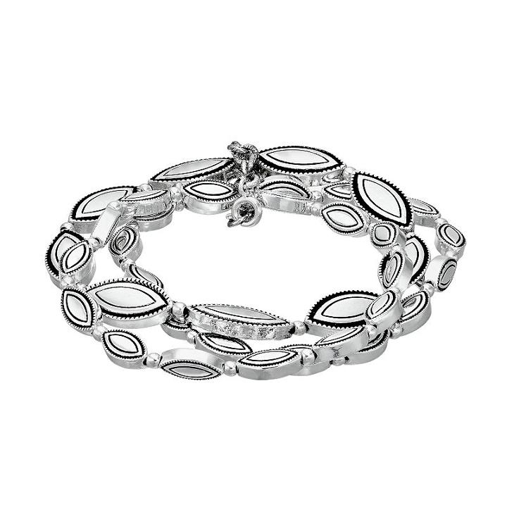 Dana Buchman Marquise Stretch Bracelet Set, Women's, Silver