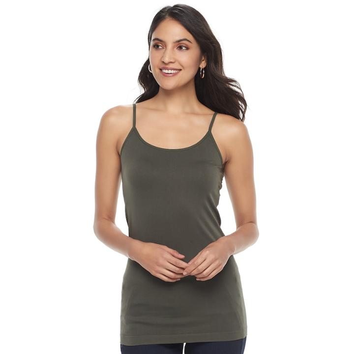 Women's Apt. 9&reg; Essential Seamless Camisole, Size: L/xl, Green