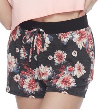 Juniors' Joe B Floral Shorts, Teens, Size: Medium, Black Multi