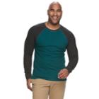 Big & Tall Urban Pipeline&reg; Maxflex Stretch Thermal Regular-fit Raglan Tee, Men's, Size: Xl Tall, Dark Blue