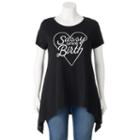 Juniors' Plus Size Sassy Since Birth Graphic Tee, Teens, Size: 1xl, Black