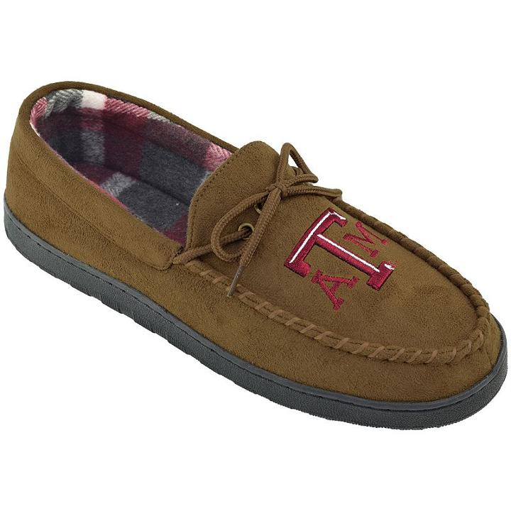 Men's Texas A & M Aggies Microsuede Moccasins, Size: 13, Brown