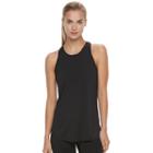 Women's Tek Gear&reg; Performance Shirttail Racerback Tank, Size: Large, Black