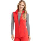 Women's Cuddl Duds Stretch Fleece Vest, Size: Xlrg Av/rg, Red