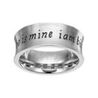 Stainless Steel He Is Mine, I Am His Ring, Women's, Size: 9, Grey