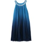 Girls 7-16 Speechless Jewelneck Glitter Ombre Pleated Dress, Size: 14, Turquoise/blue (turq/aqua)
